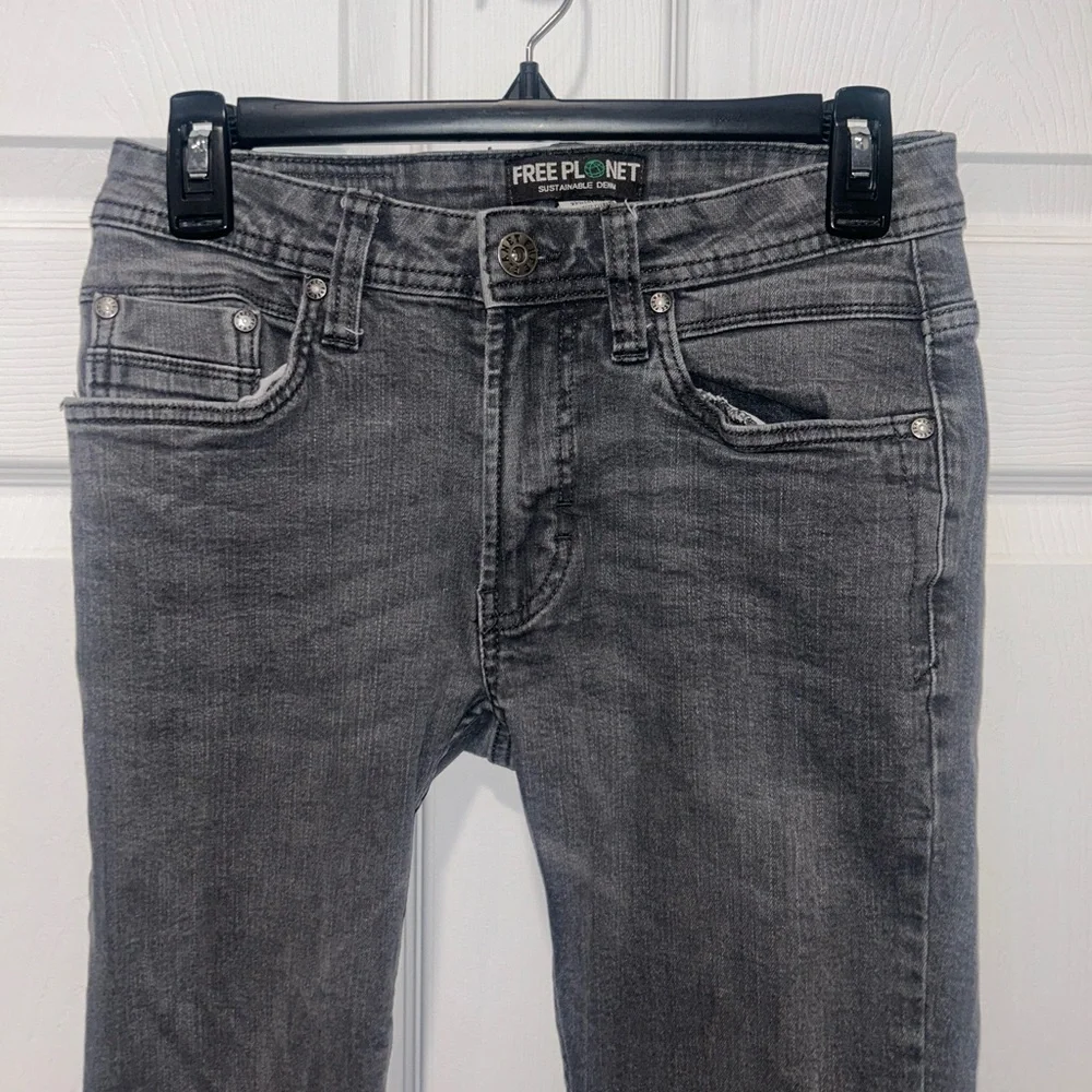 Free‎ Planet Jeans Women’s 28x30 Black Dark Wash Skinny Jeans